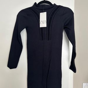 ZARA NWT Black Bodycon Cutout dress